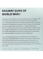 Railway Guns of World War I